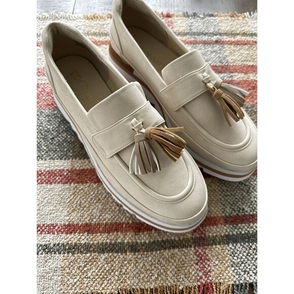 Coconuts by Matisse Shoes - COCONUTS by Matisse Tess Lug Sole Platform Loafers Womens Off White TESS-123